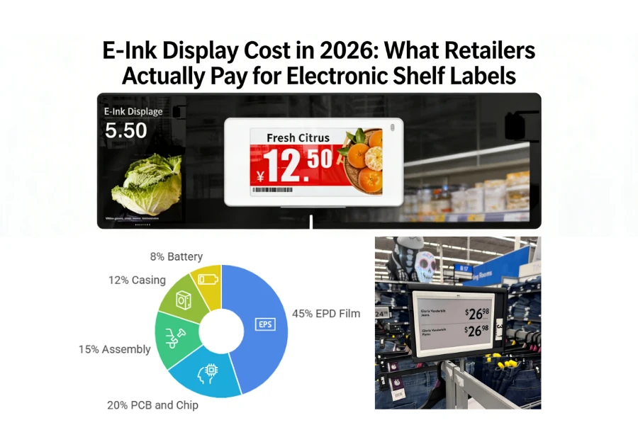 E-2026 ခုနှစ်တွင် Ink Display ကုန်ကျစရိတ်- လက်လီရောင်းချသူများသည် အီလက်ထရွန်း...